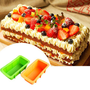 Rectangular Food Grade Silicone Bread Loaf Cake Mold Forms Non Stick Bakeware Baking Pan Oven Rectangle Mould Wholesale