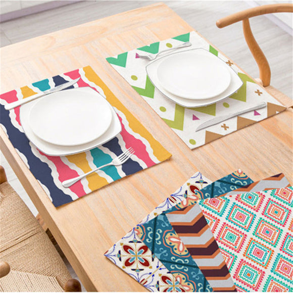 Colorful Kitchen Table Mats Simplicity Placemats Heat Protection Decorative Placemats Dining Table Placemat Tea Drink Coasters