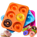 6 Grids Silicone Baking Mold Doughnut Baking Pan Donut Bakeware DIY Doughnut Cake Molds Pastry Tools Sugarcraft