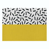 TTLIFE Yellow Geometric Striped Kitchen Placemat Polyester Dining Table Mat Cup Coaster Restaurant Decoration Tableware Napkins