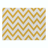 TTLIFE Yellow Geometric Striped Kitchen Placemat Polyester Dining Table Mat Cup Coaster Restaurant Decoration Tableware Napkins