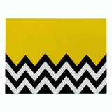 TTLIFE Yellow Geometric Striped Kitchen Placemat Polyester Dining Table Mat Cup Coaster Restaurant Decoration Tableware Napkins