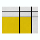 TTLIFE Yellow Geometric Striped Kitchen Placemat Polyester Dining Table Mat Cup Coaster Restaurant Decoration Tableware Napkins