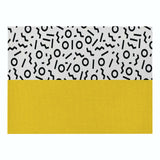 TTLIFE Yellow Geometric Striped Kitchen Placemat Polyester Dining Table Mat Cup Coaster Restaurant Decoration Tableware Napkins