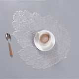 Placemat for dining table Coasters Leaf Simulation Plant Cup PVC Coffee Table Mats Kitchen Christmas Home Decoration