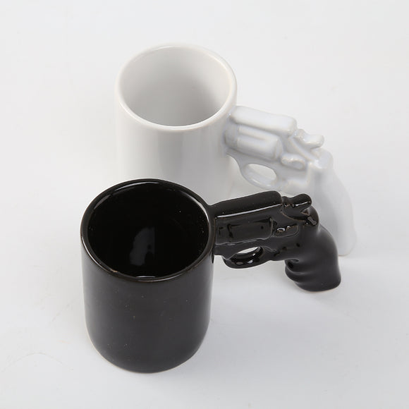 Coffee Cup Cup Mug Traveldrink Coffeemugteacup Pistol Black 500ml White 100ml Creativecup Office Supplies Living Mugcup