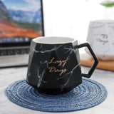 Creative Hot Sell Ceramic Polygonal Tilt Pattern Coffee Mug Tea Milk Juice Cup Gift for Birthday