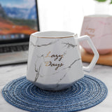 Creative Hot Sell Ceramic Polygonal Tilt Pattern Coffee Mug Tea Milk Juice Cup Gift for Birthday