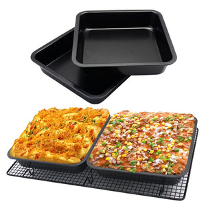 8 inch Square Cake Model Plate Non-stick Baking Tray Easy Clean Baking Tools DIY Bakeware Used For Tartlets Cupcakes Mini Pie