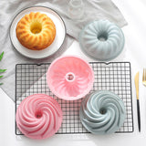 New 6 inch Bakeware Kitchen Cake Pans Mold Bread Pans Savarin Mold Pans Food Grade Silicone Cake Bake Pan DIY Baking Tools Mould