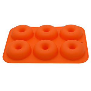 6 Grids Silicone Baking Mold Doughnut Baking Pan Donut Bakeware DIY Doughnut Cake Molds Pastry Tools Sugarcraft