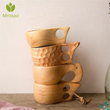 Hot Chinese Portable Wood Coffee Mug Rubber Wooden Tea Milk Cups Water Drinking Mugs Drinkware Handmade Juice Lemon Teacup Gift