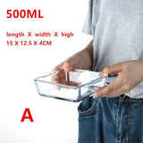 Large Capacity Clear Toughened Glass Baking Dish Pan Oven Basics Plate Bakeware Non-Stick Kitchen Tool Cheese Rice Storage Tray