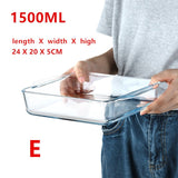 Large Capacity Clear Toughened Glass Baking Dish Pan Oven Basics Plate Bakeware Non-Stick Kitchen Tool Cheese Rice Storage Tray