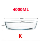 Large Capacity Clear Toughened Glass Baking Dish Pan Oven Basics Plate Bakeware Non-Stick Kitchen Tool Cheese Rice Storage Tray