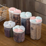 Transparent Multi-grid Kitchen Storage Containers Beans Grain Cereal Storage Container Sorting Rice Box Sealed Case with Divider