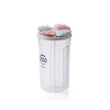 Transparent Multi-grid Kitchen Storage Containers Beans Grain Cereal Storage Container Sorting Rice Box Sealed Case with Divider