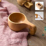 Hot Chinese Portable Wood Coffee Mug Rubber Wooden Tea Milk Cups Water Drinking Mugs Drinkware Handmade Juice Lemon Teacup Gift