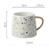 Bignosedeer 330ML ceramic cup  milk cups luxury Nordic Wave point Coffee mugs Christmas gifts mug and cup