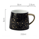 Bignosedeer 330ML ceramic cup  milk cups luxury Nordic Wave point Coffee mugs Christmas gifts mug and cup