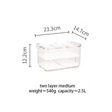 MDZF Refrigerator Food Storage Containers with Lids Kitchen Storage Seal Tank Plastic Separate Vegetable Fruit Fresh Box Big ml