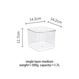 MDZF Refrigerator Food Storage Containers with Lids Kitchen Storage Seal Tank Plastic Separate Vegetable Fruit Fresh Box Big ml