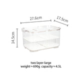 MDZF Refrigerator Food Storage Containers with Lids Kitchen Storage Seal Tank Plastic Separate Vegetable Fruit Fresh Box Big ml