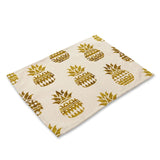 1Pcs Bronzing Pattern Kitchen Placemat Dining Table Mat Drink Coaster Cotton Linen Pads Bowl Cup Mats 42*32cm Home Decor MG0033