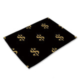 1Pcs Bronzing Pattern Kitchen Placemat Dining Table Mat Drink Coaster Cotton Linen Pads Bowl Cup Mats 42*32cm Home Decor MG0033