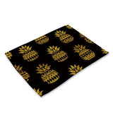 1Pcs Bronzing Pattern Kitchen Placemat Dining Table Mat Drink Coaster Cotton Linen Pads Bowl Cup Mats 42*32cm Home Decor MG0033