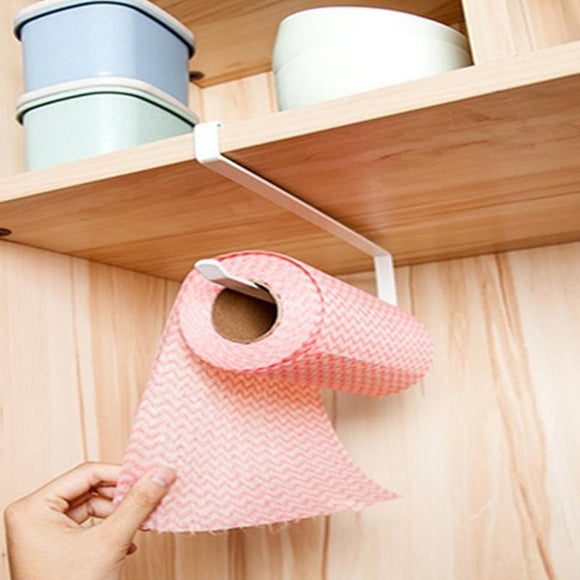 Multifunction Iron Towel Rack Storage Holder Hanging Roll Paper Organizer Tissue Towel Bar Kitchen Hardware Kitchen Tools