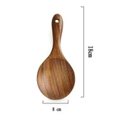 1PC Natural Wood Tableware Spoon Ladle Turner Long Rice Colander Soup Skimmer Cooking Spoons Scoop Kitchen Tool Set