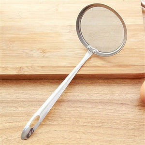 Kitchen Tool Gadgets Multi-functional Stainless Steel Mesh Skimmer Vegetable Residue Oil Mesh Colander Strainer