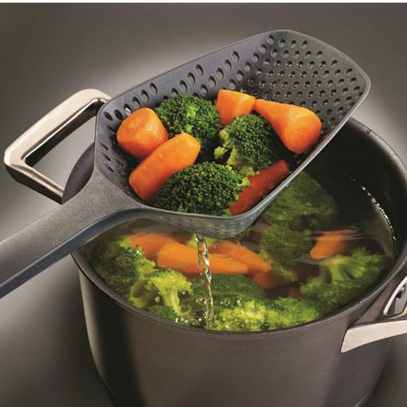 1Pc 8Colors Cooking Shovels Vegetable Strainer Scoop Nylon Spoon Large Colander Soup Filter Kitchen Tools