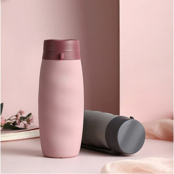 Household 600ML Portable Unique Silicone Water Bottle For Sports Foldable Drinkware Water Bottle For Travel Kitchen Supplies