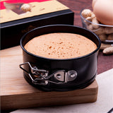 Black Carbon Steel Cakes Molds Non-Stick Metal Bake Mould Round Cake Baking Pan Removable Bottom Bakeware Cake Supplies