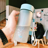 BIANLI 500ML Water bottles Kids Cartoon Lovely Eco-friendly Plastic Shaker Sports Drink My Bottle Portable leakproof Drinkware