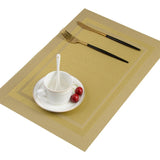 6PCS  PVC Placemat For Dining Table Non-slip Table Mat Kitchen Accessories Anti-skid And Heat-insulation