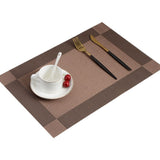 6PCS  PVC Placemat For Dining Table Non-slip Table Mat Kitchen Accessories Anti-skid And Heat-insulation