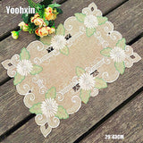 HOT lace cotton table place mat pad Cloth embroidery dish placemat cup mug party tea coffee drink coaster dining doily kitchen