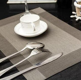 1pcs Europe Style PVC Dining Table Mat Kitchen Accessories Stripe Rectangle Placemats For Table 30*45cm Non-slip Insulation Coas