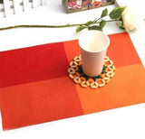 1pcs Europe Style PVC Dining Table Mat Kitchen Accessories Stripe Rectangle Placemats For Table 30*45cm Non-slip Insulation Coas