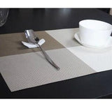 1pcs Europe Style PVC Dining Table Mat Kitchen Accessories Stripe Rectangle Placemats For Table 30*45cm Non-slip Insulation Coas