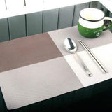 1pcs Europe Style PVC Dining Table Mat Kitchen Accessories Stripe Rectangle Placemats For Table 30*45cm Non-slip Insulation Coas