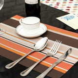 1pcs Europe Style PVC Dining Table Mat Kitchen Accessories Stripe Rectangle Placemats For Table 30*45cm Non-slip Insulation Coas