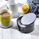 10pcs Round Felt Coaster Dining Table Protector Pad Heat Resistant Cup Mat Coffee Tea Hot Drink Mug Placemat Kitchen Accessories