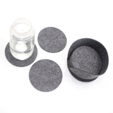 10pcs Round Felt Coaster Dining Table Protector Pad Heat Resistant Cup Mat Coffee Tea Hot Drink Mug Placemat Kitchen Accessories