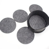 10pcs Round Felt Coaster Dining Table Protector Pad Heat Resistant Cup Mat Coffee Tea Hot Drink Mug Placemat Kitchen Accessories