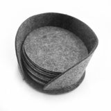 10pcs Round Felt Coaster Dining Table Protector Pad Heat Resistant Cup Mat Coffee Tea Hot Drink Mug Placemat Kitchen Accessories