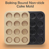 Bakeware Mini Muffin Cake Baking Pan 6/12/24 Holes Cupcake Mold Non Stick Baking Dishes Carbon Steel Oven Trays Pastry Tool 316